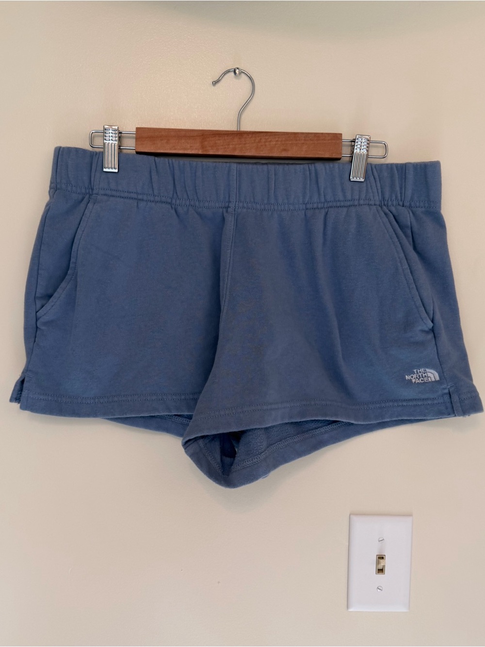 The North Face Women's Slate Blue Athletic Shorts with Elastic Waist